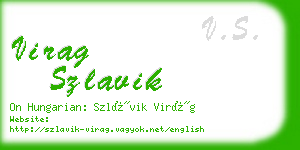 virag szlavik business card